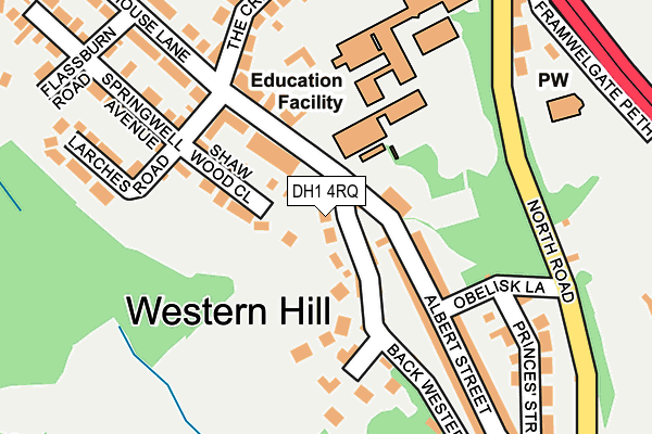 DH1 4RQ map - OS OpenMap – Local (Ordnance Survey)