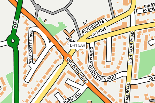DH1 5AH map - OS OpenMap – Local (Ordnance Survey) DH1 5AH map - OS OpenMap – Local (Ordnance Survey)