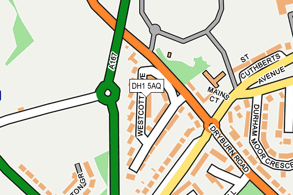 DH1 5AQ map - OS OpenMap – Local (Ordnance Survey) DH1 5AQ map - OS OpenMap – Local (Ordnance Survey)