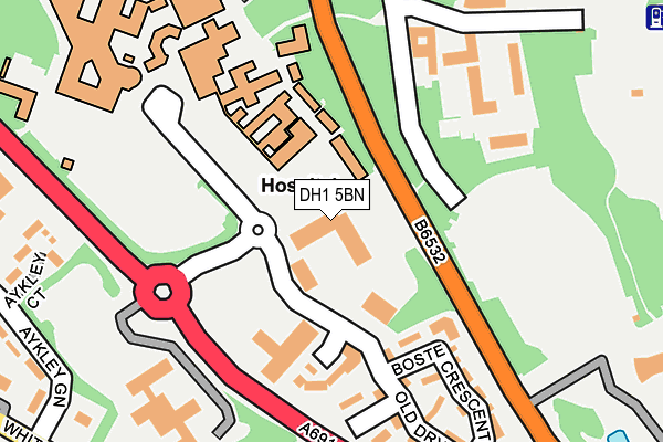 DH1 5BN map - OS OpenMap – Local (Ordnance Survey) DH1 5BN map - OS OpenMap – Local (Ordnance Survey)