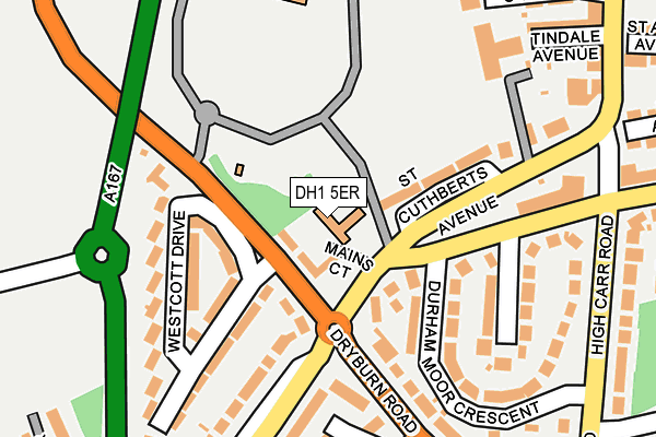 DH1 5ER map - OS OpenMap – Local (Ordnance Survey) DH1 5ER map - OS OpenMap – Local (Ordnance Survey)
