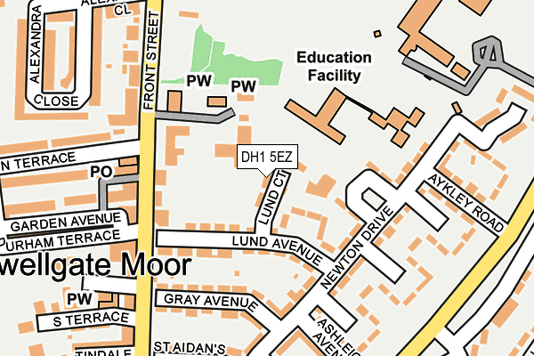 DH1 5EZ map - OS OpenMap – Local (Ordnance Survey) DH1 5EZ map - OS OpenMap – Local (Ordnance Survey)