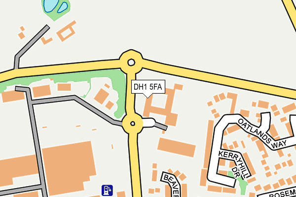 DH1 5FA map - OS OpenMap – Local (Ordnance Survey) DH1 5FA map - OS OpenMap – Local (Ordnance Survey)