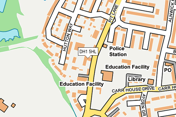 DH1 5HL map - OS OpenMap – Local (Ordnance Survey)