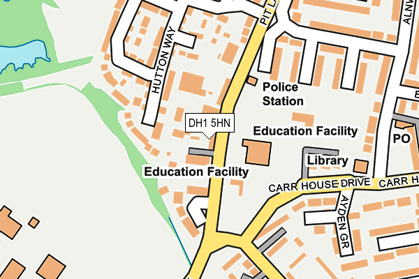 DH1 5HN map - OS OpenMap – Local (Ordnance Survey)