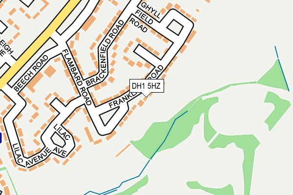 DH1 5HZ map - OS OpenMap – Local (Ordnance Survey) DH1 5HZ map - OS OpenMap – Local (Ordnance Survey)