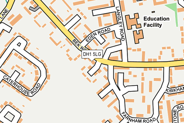 DH1 5LG map - OS OpenMap – Local (Ordnance Survey) DH1 5LG map - OS OpenMap – Local (Ordnance Survey)