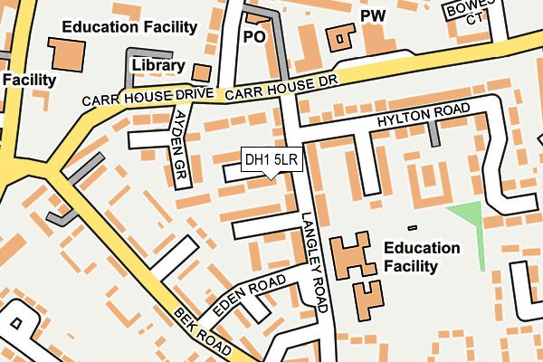 DH1 5LR map - OS OpenMap – Local (Ordnance Survey) DH1 5LR map - OS OpenMap – Local (Ordnance Survey)