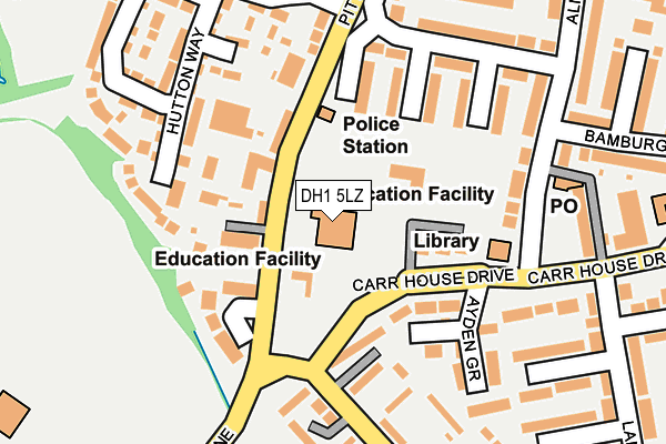 DH1 5LZ map - OS OpenMap – Local (Ordnance Survey)