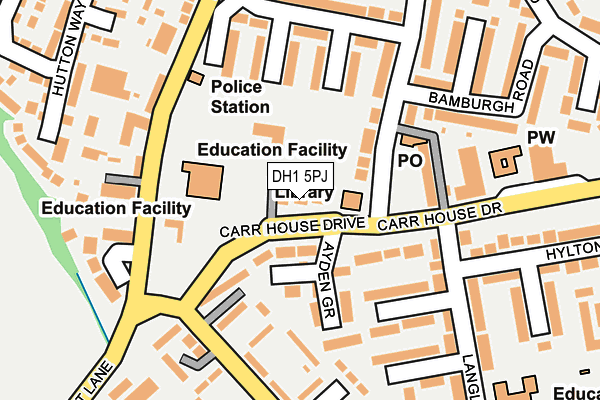 DH1 5PJ map - OS OpenMap – Local (Ordnance Survey)