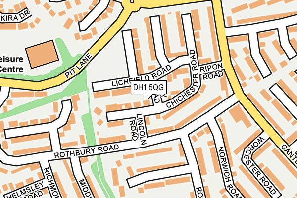 DH1 5QG map - OS OpenMap – Local (Ordnance Survey) DH1 5QG map - OS OpenMap – Local (Ordnance Survey)