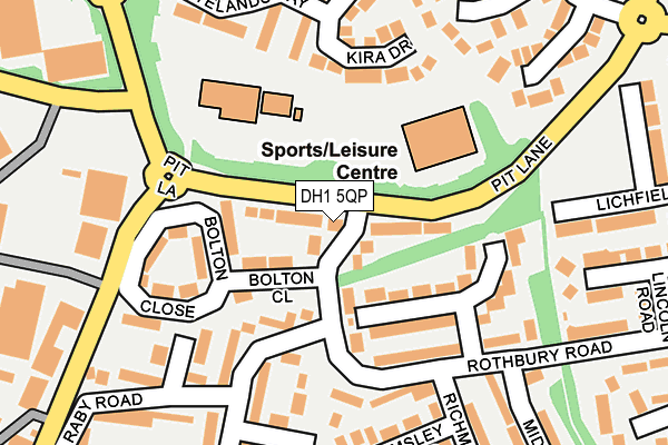 DH1 5QP map - OS OpenMap – Local (Ordnance Survey) DH1 5QP map - OS OpenMap – Local (Ordnance Survey)