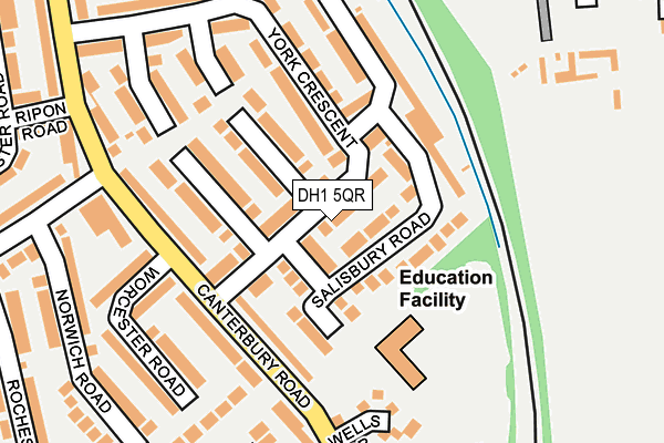DH1 5QR map - OS OpenMap – Local (Ordnance Survey) DH1 5QR map - OS OpenMap – Local (Ordnance Survey)