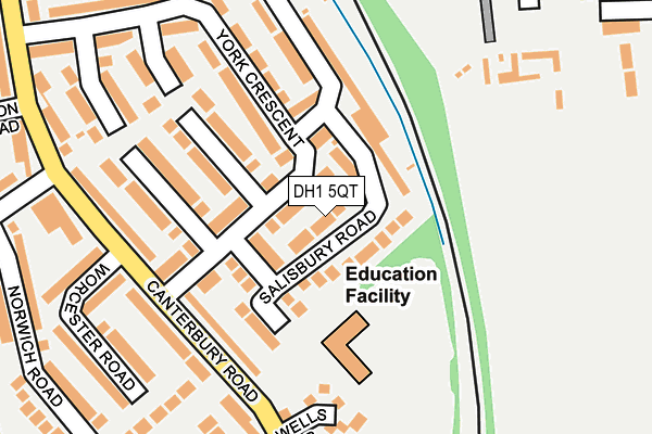 DH1 5QT map - OS OpenMap – Local (Ordnance Survey) DH1 5QT map - OS OpenMap – Local (Ordnance Survey)