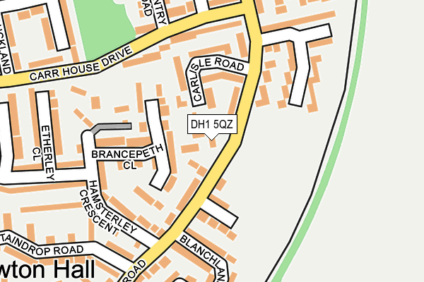 DH1 5QZ map - OS OpenMap – Local (Ordnance Survey) DH1 5QZ map - OS OpenMap – Local (Ordnance Survey)