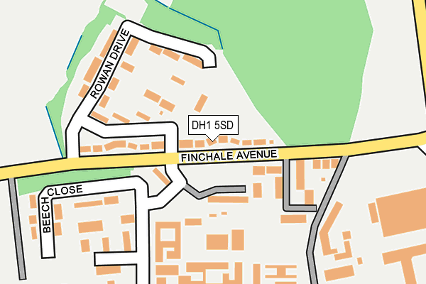 DH1 5SD map - OS OpenMap – Local (Ordnance Survey) DH1 5SD map - OS OpenMap – Local (Ordnance Survey)