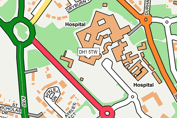 DH1 5TW map - OS OpenMap – Local (Ordnance Survey) DH1 5TW map - OS OpenMap – Local (Ordnance Survey)