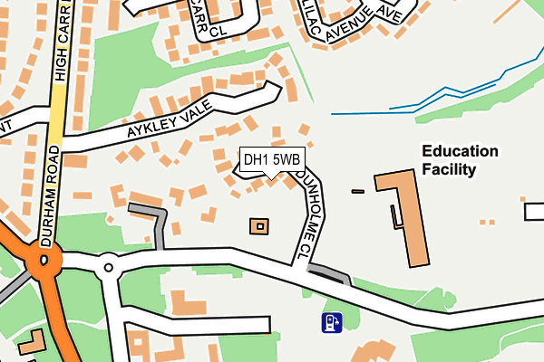 DH1 5WB map - OS OpenMap – Local (Ordnance Survey) DH1 5WB map - OS OpenMap – Local (Ordnance Survey)