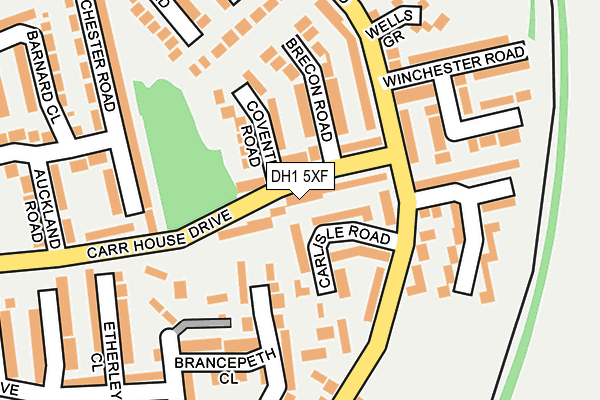 DH1 5XF map - OS OpenMap – Local (Ordnance Survey) DH1 5XF map - OS OpenMap – Local (Ordnance Survey)