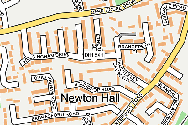DH1 5XH map - OS OpenMap – Local (Ordnance Survey) DH1 5XH map - OS OpenMap – Local (Ordnance Survey)