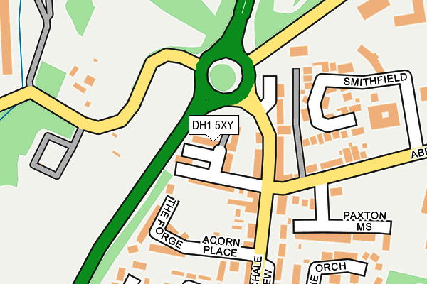 DH1 5XY map - OS OpenMap – Local (Ordnance Survey) DH1 5XY map - OS OpenMap – Local (Ordnance Survey)