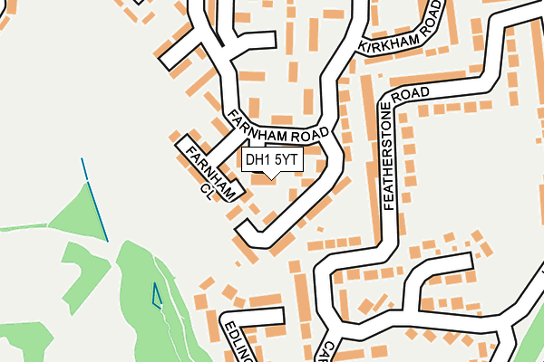 DH1 5YT map - OS OpenMap – Local (Ordnance Survey) DH1 5YT map - OS OpenMap – Local (Ordnance Survey)