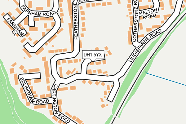 DH1 5YX map - OS OpenMap – Local (Ordnance Survey) DH1 5YX map - OS OpenMap – Local (Ordnance Survey)
