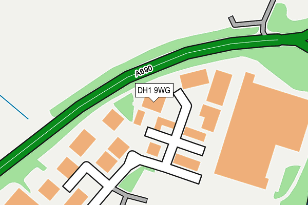 DH1 9WG map - OS OpenMap – Local (Ordnance Survey)