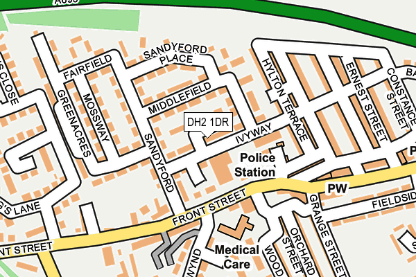 DH2 1DR map - OS OpenMap – Local (Ordnance Survey) DH2 1DR map - OS OpenMap – Local (Ordnance Survey)