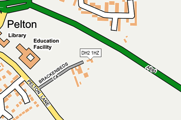DH2 1HZ map - OS OpenMap – Local (Ordnance Survey) DH2 1HZ map - OS OpenMap – Local (Ordnance Survey)