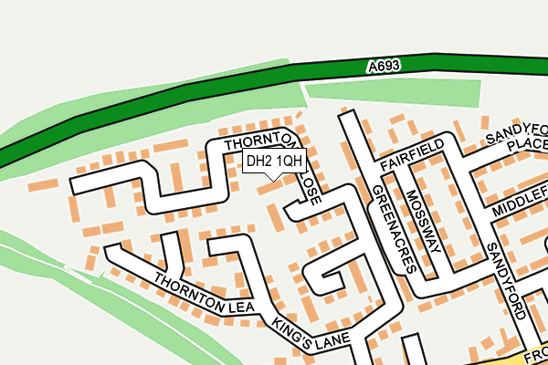DH2 1QH map - OS OpenMap – Local (Ordnance Survey) DH2 1QH map - OS OpenMap – Local (Ordnance Survey)