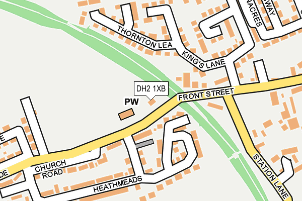 DH2 1XB map - OS OpenMap – Local (Ordnance Survey) DH2 1XB map - OS OpenMap – Local (Ordnance Survey)