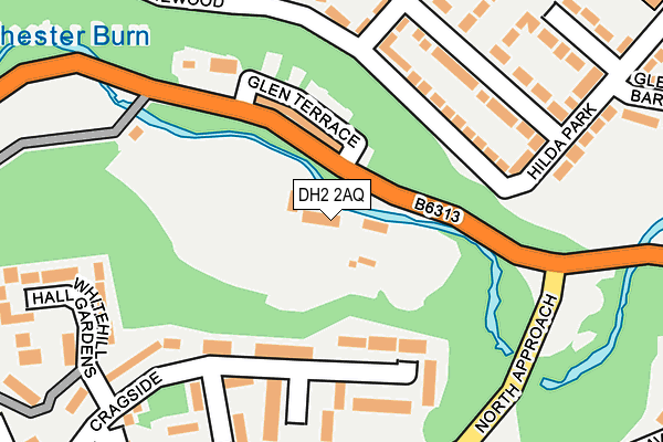 DH2 2AQ map - OS OpenMap – Local (Ordnance Survey) DH2 2AQ map - OS OpenMap – Local (Ordnance Survey)