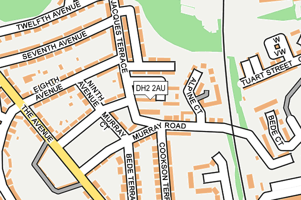 DH2 2AU map - OS OpenMap – Local (Ordnance Survey) DH2 2AU map - OS OpenMap – Local (Ordnance Survey)