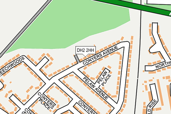DH2 2HH map - OS OpenMap – Local (Ordnance Survey) DH2 2HH map - OS OpenMap – Local (Ordnance Survey)