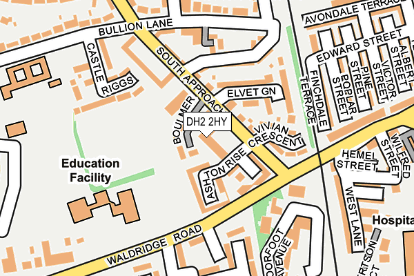 DH2 2HY map - OS OpenMap – Local (Ordnance Survey) DH2 2HY map - OS OpenMap – Local (Ordnance Survey)
