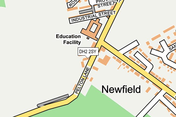 DH2 2SY map - OS OpenMap – Local (Ordnance Survey)