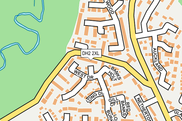 DH2 2XL map - OS OpenMap – Local (Ordnance Survey) DH2 2XL map - OS OpenMap – Local (Ordnance Survey)