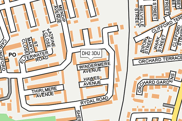 DH2 3DU map - OS OpenMap – Local (Ordnance Survey) DH2 3DU map - OS OpenMap – Local (Ordnance Survey)