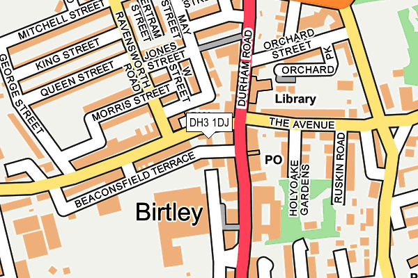 DH3 1DJ map - OS OpenMap – Local (Ordnance Survey)