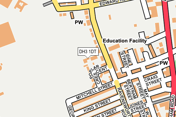 DH3 1DT map - OS OpenMap – Local (Ordnance Survey) DH3 1DT map - OS OpenMap – Local (Ordnance Survey)