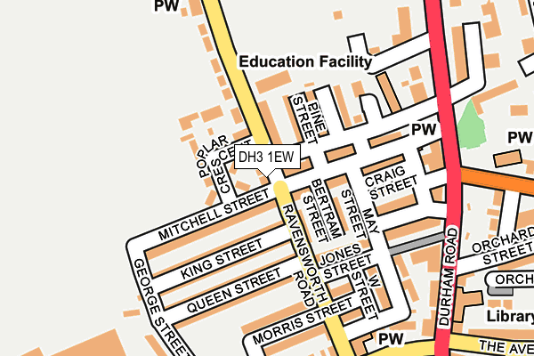 DH3 1EW map - OS OpenMap – Local (Ordnance Survey) DH3 1EW map - OS OpenMap – Local (Ordnance Survey)
