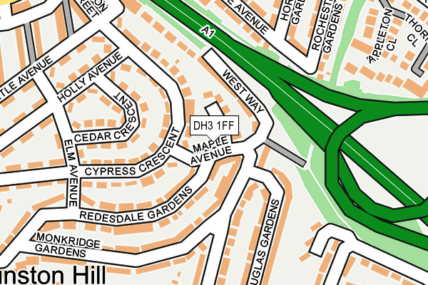 DH3 1FF map - OS OpenMap – Local (Ordnance Survey) DH3 1FF map - OS OpenMap – Local (Ordnance Survey)