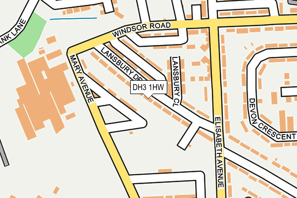 DH3 1HW map - OS OpenMap – Local (Ordnance Survey) DH3 1HW map - OS OpenMap – Local (Ordnance Survey)