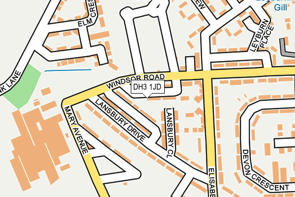 DH3 1JD map - OS OpenMap – Local (Ordnance Survey) DH3 1JD map - OS OpenMap – Local (Ordnance Survey)