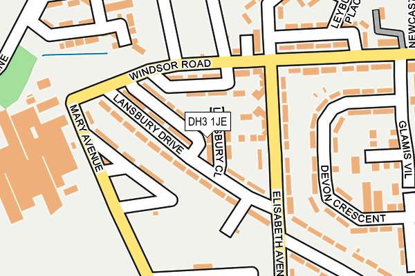 DH3 1JE map - OS OpenMap – Local (Ordnance Survey) DH3 1JE map - OS OpenMap – Local (Ordnance Survey)
