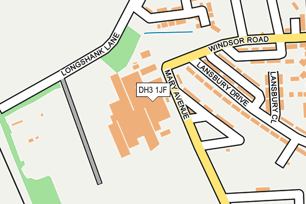 DH3 1JF map - OS OpenMap – Local (Ordnance Survey) DH3 1JF map - OS OpenMap – Local (Ordnance Survey)
