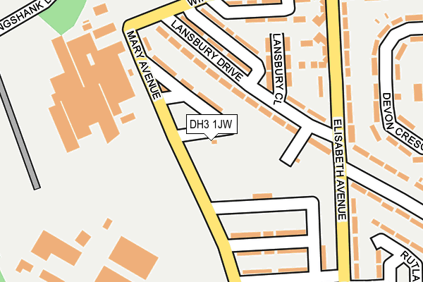 DH3 1JW map - OS OpenMap – Local (Ordnance Survey) DH3 1JW map - OS OpenMap – Local (Ordnance Survey)