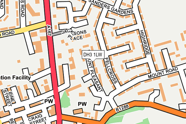 DH3 1LW map - OS OpenMap – Local (Ordnance Survey) DH3 1LW map - OS OpenMap – Local (Ordnance Survey)