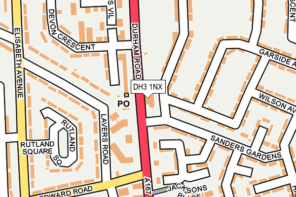 DH3 1NX map - OS OpenMap – Local (Ordnance Survey) DH3 1NX map - OS OpenMap – Local (Ordnance Survey)
